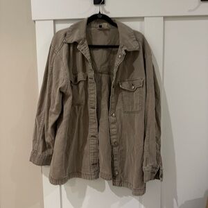 Green Denim Utility Jacket / Shacket